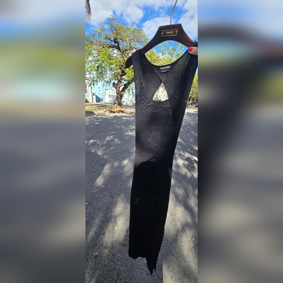 Tom Ford Black Knit Metallic Maxi dress Size XXS - Picture 16 of 16